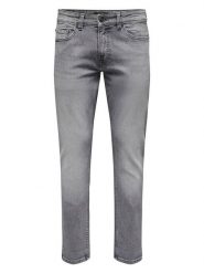 ONLY & SONS Dżinsy - Slim fit - w kolorze szarym rozmiar: W36/L34. Szare jeansy Only & Sons, l. Za 70.24 zł.