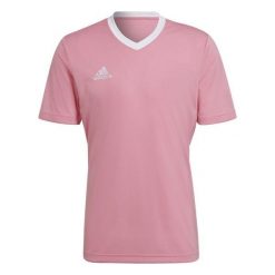 Koszulka piłkarska męska adidas Entrada 22 Jersey. Czerwone t-shirty sportowe Adidas, bez wzorów, z jersey, bez ramiączek, do piłki nożnej. Za 39.99 zł.