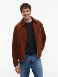 Tommy Hilfiger marynarka w stylu koszuli Mężczyźni Comfort Fit Bawełna brązowy, M. Brązowe garnitury Tommy Hilfiger, na co dzień, m, bez wzorów, z bawełny. Za 649.95 zł.