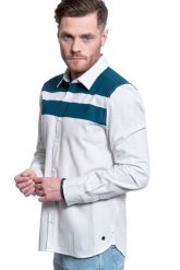 MĘSKA KOSZULA MATERIAŁOWA MUSTANG CASPER KC STRIPE 1008978 2064. Koszule Mustang, m, bez wzorów, z materiału, bez kołnierzyka, bez ramiączek. W wyprzedaży za 49.99 zł.