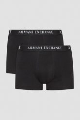 ARMANI EXCHANGE Czarne męskie bokserki 2PACK, Rozmiar M. Czarne bokserki Armani Exchange, m, bez wzorów. W wyprzedaży za 135.99 zł.
