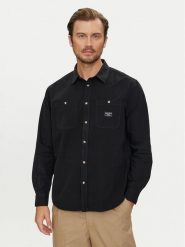 Guess Koszula M4YH37 WGCF1 Czarny Regular Fit. Czarne koszule Guess, m, z aplikacjami, z bawełny, bez kołnierzyka, bez ramiączek. Za 329.99 zł.