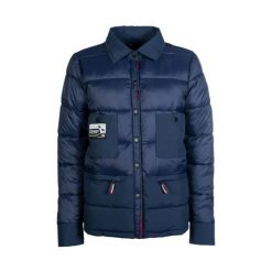 Kurtka puchowa HKM Derby. Niebieskie kurtki HKM, l, z aplikacjami, z gumy, bez kaptura. Za 367.50 zł.