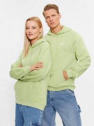 Converse Bluza Standard Fit Left Chest Star Chev Emb Hoodie Bb 10024509-A22 Zielony Regular Fit. Zielone bluzy Converse, l, bez wzorów, z bawełny, bez kaptura. Za 259.99 zł.