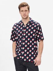 Jack&Jones Koszula 12248397 Granatowy Relaxed Fit. Niebieskie koszule Jack&Jones, m, bez wzorów, z syntetyku, bez kołnierzyka, bez ramiączek. Za 89.99 zł.
