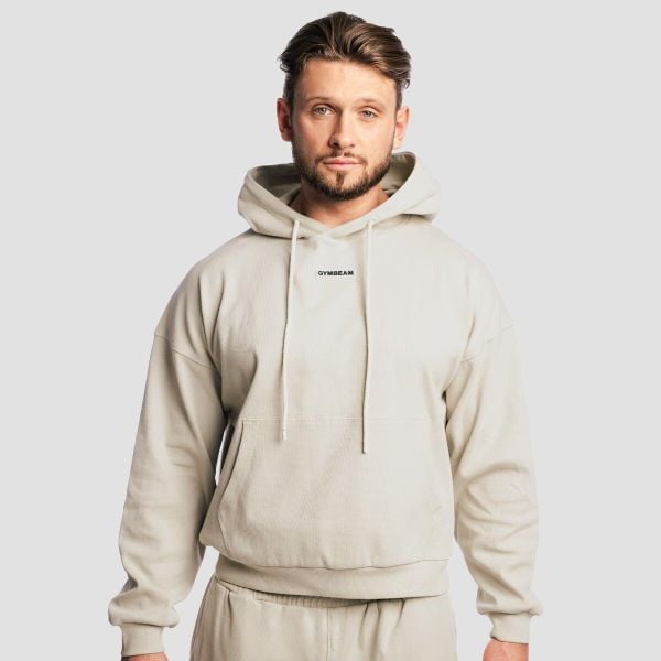 Bluza męska z kapturem oversize Aura. Szare bluzy z kapturem GYMBEAM, m, bez wzorów, z bawełny, z kapturem. Za 141.90 zł.