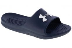 Klapki na basen męskie Under Armour Core Pth Slide. Niebieskie klapki Under Armour, z materiału. Za 195.55 zł.