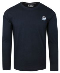 Koszulka z Długim Rękawem (Longsleeve) - Pako Jeans - Napis Na Rękawie - Granat. Niebieskie bluzki z długim rękawem Pako Jeans, l, bez wzorów, z bawełny, bez kołnierzyka, bez ramiączek. Za 145.00 zł.