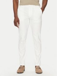 BOSS Spodnie materiałowe Kaito1_T 50487754 Biały Slim Fit. Białe spodnie materiałowe Boss, m, bez wzorów, z bawełny. Za 549.99 zł.