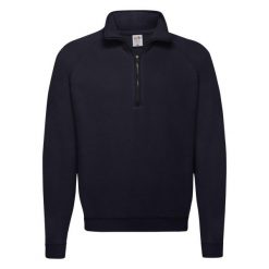 Męska Klasyczna Bluza Z Zamkiem Błyskawicznym. Niebieskie bluzy Fruit of the Loom, m, bez wzorów, bez kaptura. Za 132.99 zł.