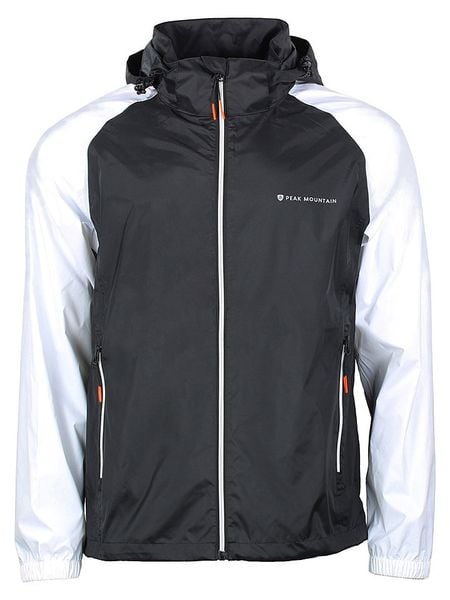 Peak Mountain Kurtka przeciwwiatrowa "Cabrest" w kolorze biało-czarnym rozmiar: XL. Białe kurtki outdoor i hardshell Peak Mountain, xl, bez wzorów, z materiału, outdoorowe. Za 144.24 zł.