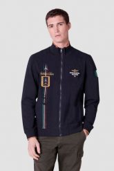 AERONAUTICA MILITARE Granatowa bluza męska Embroidered Frecce Tricolori. Niebieskie bluzy Aeronautica Militare, l, bez wzorów, bez kaptura. W wyprzedaży za 589.99 zł.