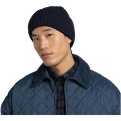 Czapka BUFF Knitted Beanie Rutger. Niebieskie czapki zimowe Buff, bez wzorów. Za 159.90 zł.