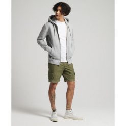 Bluza z kapturem z bawełny organicznej z zamkiem błyskawicznym Superdry Vintage. Szare bluzy Superdry, xl, bez wzorów, z bawełny, z kapturem. Za 340.25 zł.