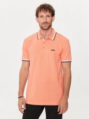 Boss Polo Paddy 50469055 Pomarańczowy Regular Fit. Brązowe koszulki polo Boss, m, bez wzorów, z bawełny, bez kołnierzyka, bez ramiączek. Za 259.99 zł.