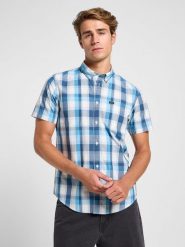 LEE MĘSKA KOSZULA LEE LEE BUTTON DOWN SS ORION 112363899. Koszule Lee, m, bez wzorów, bez kołnierzyka, bez ramiączek. Za 139.99 zł.