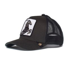 Czapka z daszkiem Goorin Bros. The Stallion Trucker - 101-0393-BLK. Czarne czapki z daszkiem Goorin Bros, bez wzorów. Za 149.98 zł.