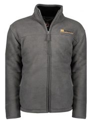 Geographical Norway Kurtka polarowa "Usine" w kolorze szarym rozmiar: M. Szare kurtki Geographical Norway, m, z aplikacjami, z materiału, bez kaptura. Za 139.20 zł.