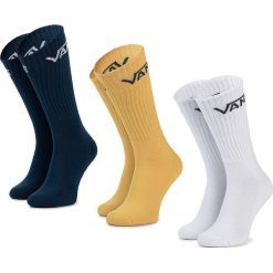Zestaw 3 par wysokich skarpet męskich VANS - Classic Crew VN000XSED2P1 r.42,5/47 Salphur. Białe skarpety Vans, bez wzorów, z bawełny. Za 59.00 zł.