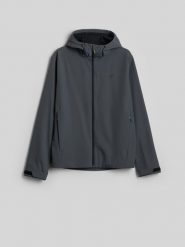 4F Kurtka softshell wiatroodporna membrana 5000 męska - szara 3XL. Szare kurtki softshell 4F, m, bez wzorów, z materiału, bez kaptura. Za 299.99 zł.