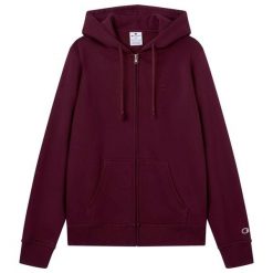 Bluza Champion Z Pełnym Zamkiem I Kapturem Dorośli. Czerwone bluzy z kapturem Champion, s, bez wzorów, z bawełny, z kapturem. Za 305.99 zł.