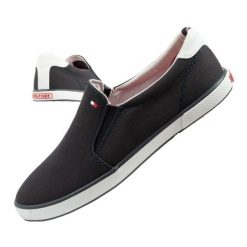 Buty sportowe trampki do chodzenia wsuwane męskie Tommy Hilfiger. Niebieskie trampki Tommy Hilfiger, m, bez wzorów, bez zapięcia. Za 158.00 zł.
