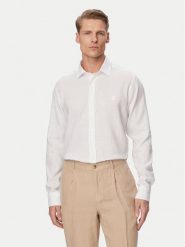 KARL LAGERFELD Koszula 605084 562791 Biały Regular Fit. Białe koszule KARL LAGERFELD, m, bez wzorów, ze lnu, bez kołnierzyka, bez ramiączek. Za 459.99 zł.