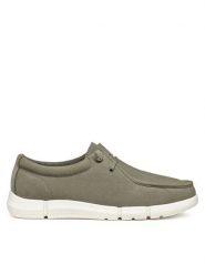 Geox Półbuty A Adacter U4546C 00010 C3592 Khaki. Brązowe eleganckie półbuty Geox, bez wzorów, z materiału, bez obcasa, bez zapięcia. Za 269.99 zł.
