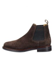 GANT Footwear Skórzane sztyblety "St Fairkon" w kolorze brązowym rozmiar: 44. Brązowe sztyblety GANT Footwear, bez wzorów, ze skóry, bez obcasa, bez zapięcia. Za 435.11 zł.