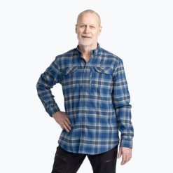 Koszula męska Pinewood Abisko Hiking Flanell. Niebieskie koszule Pinewood, m, bez wzorów, bez kołnierzyka, bez ramiączek. Za 279.99 zł.