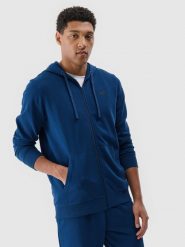 4F Bluza dresowa rozpinana z kapturem męska - turkusowa M. Niebieskie bluzy z kapturem 4F, m, bez wzorów, z bawełny, z kapturem. Za 169.99 zł.