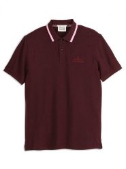 Scotch & Soda Koszulka polo w kolorze bordowym rozmiar: S. Czerwone koszulki polo Scotch & Soda, s, bez wzorów, z bawełny, bez kołnierzyka, bez ramiączek. Za 79.59 zł.