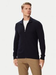 BOSS Kardigan H-Loretti 50565500 Granatowy Regular Fit. Niebieskie swetry rozpinane Boss, l, bez wzorów, z bawełny, bez kołnierzyka, bez ramiączek. Za 899.99 zł.