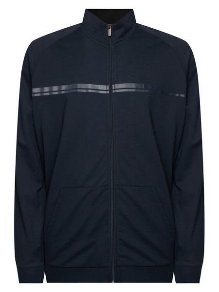 BOSS Bluza Authentic Jacket Z 50554779 Granatowy Regular Fit. Niebieskie bluzy Boss, m, bez wzorów, z bawełny, bez kaptura. Za 429.99 zł.