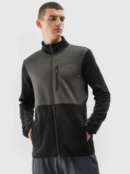 4F Kurtka polarowa w kolorze szaro-czarnym rozmiar: XXL. Czarne kurtki 4F, xxl, bez wzorów, z polaru, bez kaptura. Za 126.15 zł.