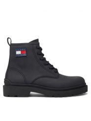 Tommy Jeans Trapery EM0EM01447 Czarny. Czarne trapery Tommy Jeans, z jeansu, bez zapięcia. Za 671.08 zł.
