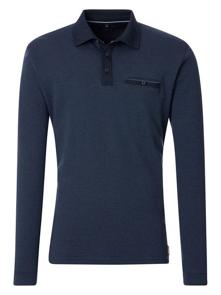 CASAMODA Koszulka polo w kolorze granatowym rozmiar: S. Niebieskie koszulki polo CASAMODA, s, bez wzorów, z bawełny, bez kołnierzyka, bez ramiączek. Za 105.38 zł.