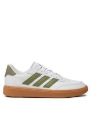 Adidas Sneakersy Courtblock IG6869 Biały. Białe buty sportowe casual Adidas, bez wzorów, ze skóry, bez zapięcia. Za 199.99 zł.