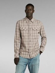 G-Star Koszula - Slim fit - w kolorze beżowym rozmiar: M. Brązowe koszule G-Star, m, bez wzorów, z bawełny, bez kołnierzyka, bez ramiączek. Za 168.06 zł.