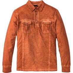 Shirt polo z długim rękawem Regular Fit bonprix ciemnopomarańczowy. Koszulki polo marki bonprix. Za 79.99 zł.