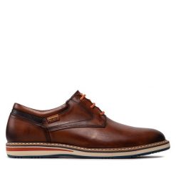 Półbuty Pikolinos. Brązowe eleganckie półbuty Pikolinos, bez wzorów, bez obcasa, bez zapięcia. Za 519.99 zł.