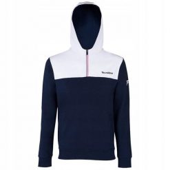 Bluza tenisowa męska Tecnifibre Zipper Hoodie. Niebieskie bluzy TECNIFIBRE, m, bez wzorów, bez kaptura. Za 259.00 zł.