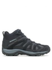 Merrell Trekkingi Alverstone 2 Mid Wp J036923 Czarny. Czarne botki sznurowane Merrell, bez wzorów, ze skóry, bez obcasa, bez zapięcia. Za 429.99 zł.