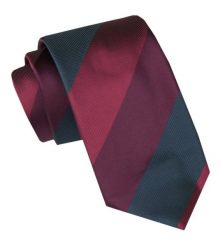 Męski Krawat - Alties - Duże Pasy, Czerwień, Bordo, Zieleń. Czerwone krawaty i muchy Alties, bez wzorów, z tkaniny. Za 49.00 zł.