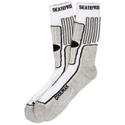 Odzież Skarpety unisex SkatePro Coolmax Inline Skarpety 2-Pak - Biały - 40-42. Biała skarpety SKATEPRO, bez wzorów. Za 124.99 zł.