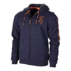 Bluza z kapturem i zamkiem błyskawicznym Browning Snapshot warm. Niebieskie bluzy z kapturem Browning, xl, bez wzorów, z dresówki, z kapturem. Za 407.00 zł.