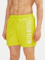 Calvin Klein Swimwear Szorty kąpielowe KM0KM01092 Żółty Regular Fit. Żółte kąpielówki Calvin Klein Swimwear, l, bez wzorów, z syntetyku. Za 219.99 zł.