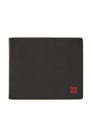 HUGO Duży Portfel Męski 50548300 Czarny. Czarne portfele Hugo, bez wzorów, ze skóry. Za 429.99 zł.