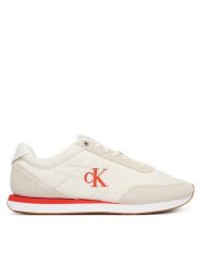 Calvin Klein Jeans Sneakersy Retro Runner Ess Mix Mat YM0YM01361 Beżowy. Brązowe buty sportowe casual Calvin Klein Jeans, bez wzorów, z jeansu, bez zapięcia. Za 409.99 zł.
