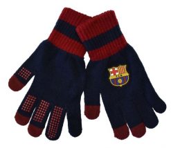 FC Barcelona rękawiczki zimowe junior granatowy. Niebieskie rękawiczki FC Barcelona, na zimę, bez wzorów, z bawełny. Za 79.00 zł.